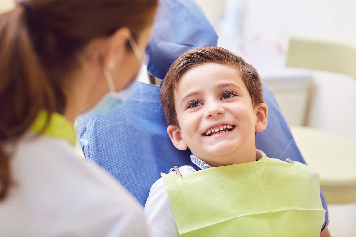 Cute kid at dental