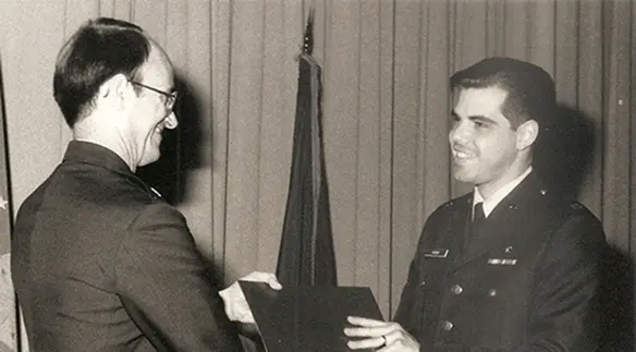 Dr. Russo receiving recognition during his Air Force service in Orlando, Florida.